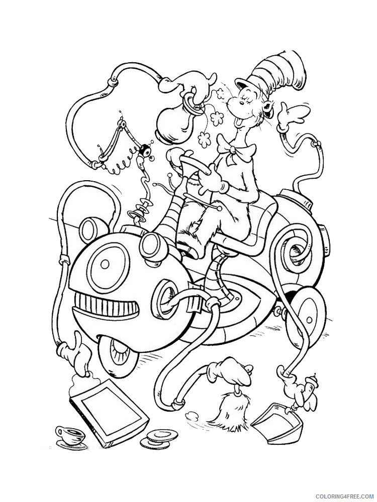The Cat in the Hat Coloring Pages Cartoons Cat in the Hat 8 Printable 2020 6412 Coloring4free
