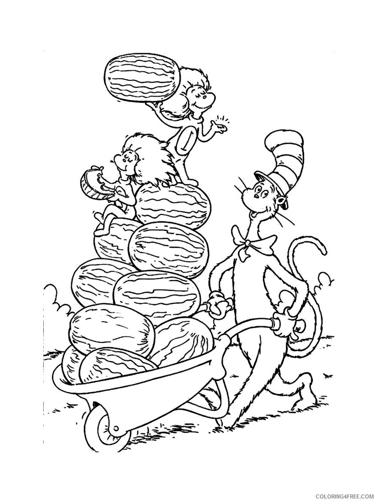 The Cat in the Hat Coloring Pages Cartoons Cat in the Hat 9 Printable 2020 6413 Coloring4free