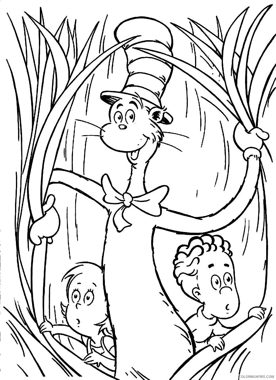 The Cat in the Hat Coloring Pages Cartoons Cat in the Hat Printable 2020 6415 Coloring4free