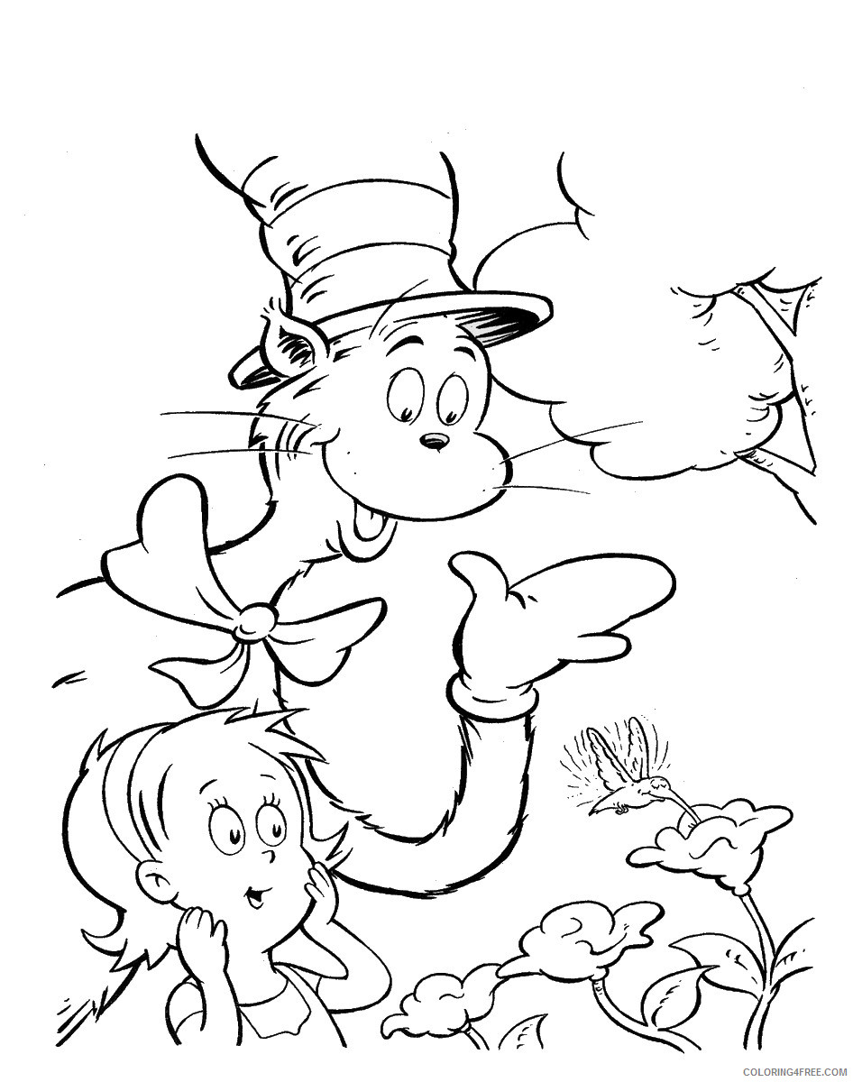 The Cat in the Hat Coloring Pages Cartoons cat_hat_cl_05 Printable 2020 6377 Coloring4free