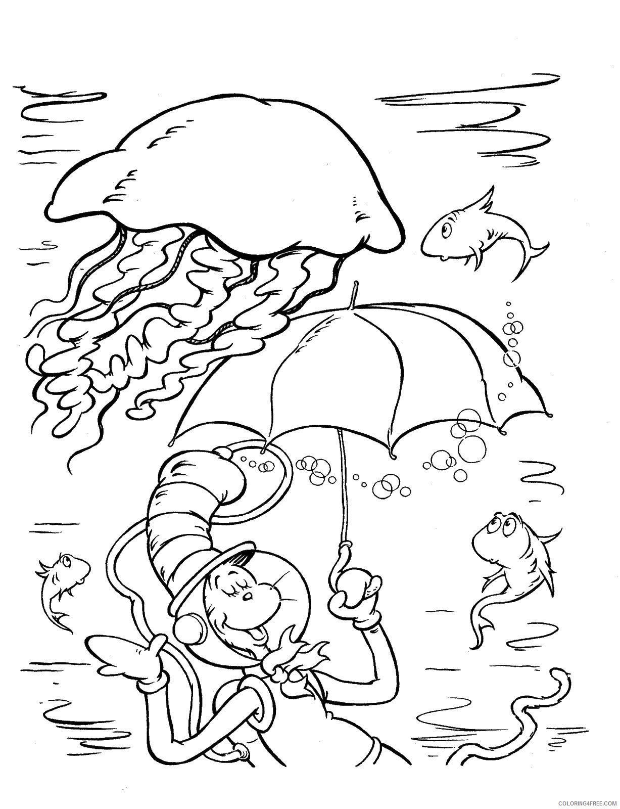 The Cat in the Hat Coloring Pages Cartoons cat_hat_cl_16 Printable 2020 6379 Coloring4free