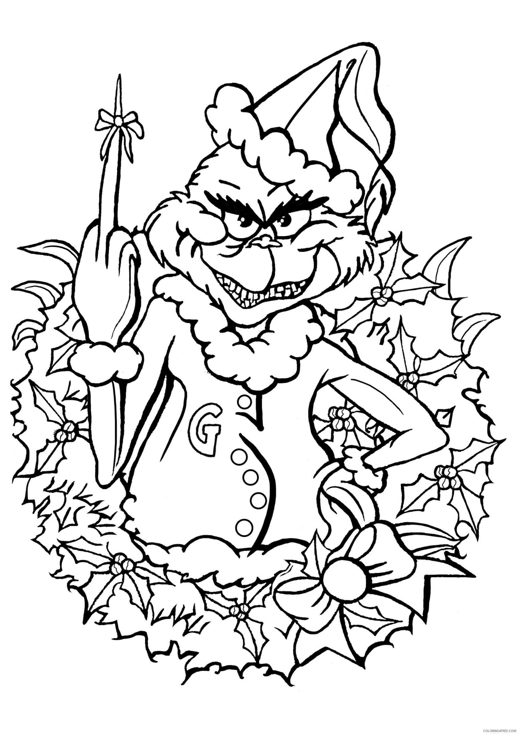 The Grinch Coloring Pages Cartoons 1571887490_christmas the grinch Printable 2020 6421 Coloring4free