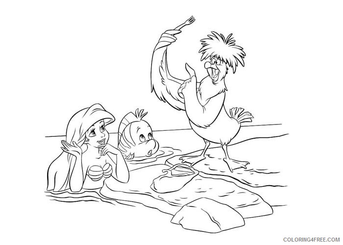 The Little Mermaid Coloring Pages Cartoons Little Mermaid Printable 2020 6442 Coloring4free