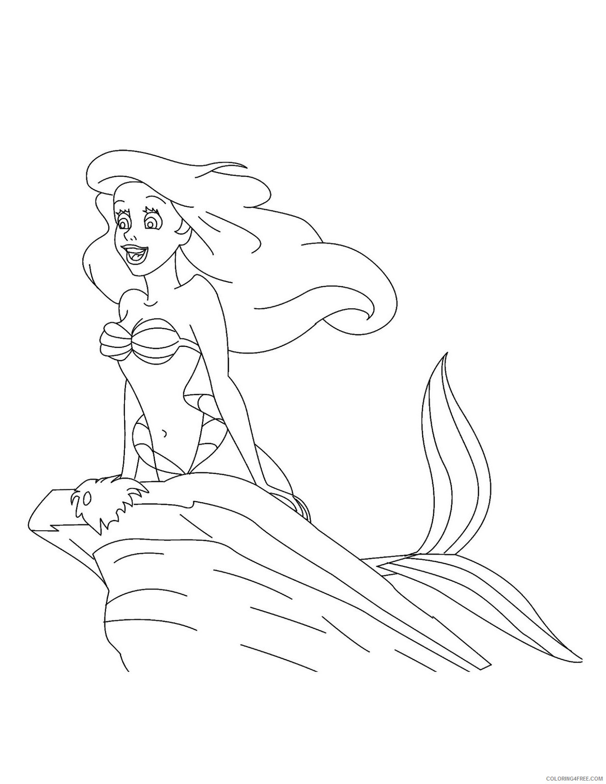 The Little Mermaid Coloring Pages Cartoons The Little Mermaid For Kids Printable 2020 6454 Coloring4free
