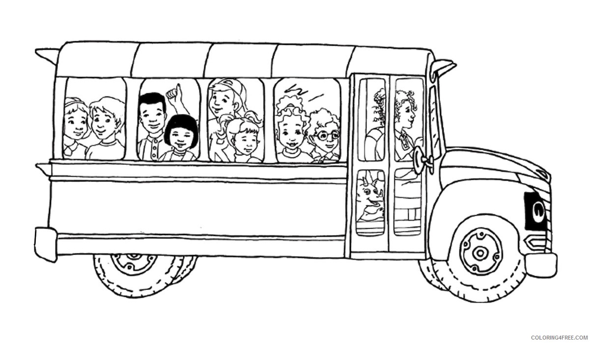 The Magic School Bus Coloring Pages Cartoons Magic School Bus Printable 2020 6481 Coloring4free
