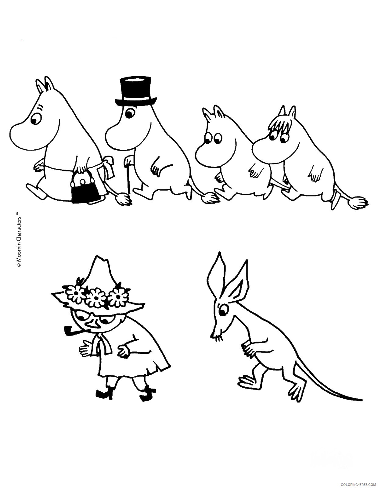The Moomins Coloring Pages Cartoons moomins_cl_16 Printable 2020 6496 Coloring4free