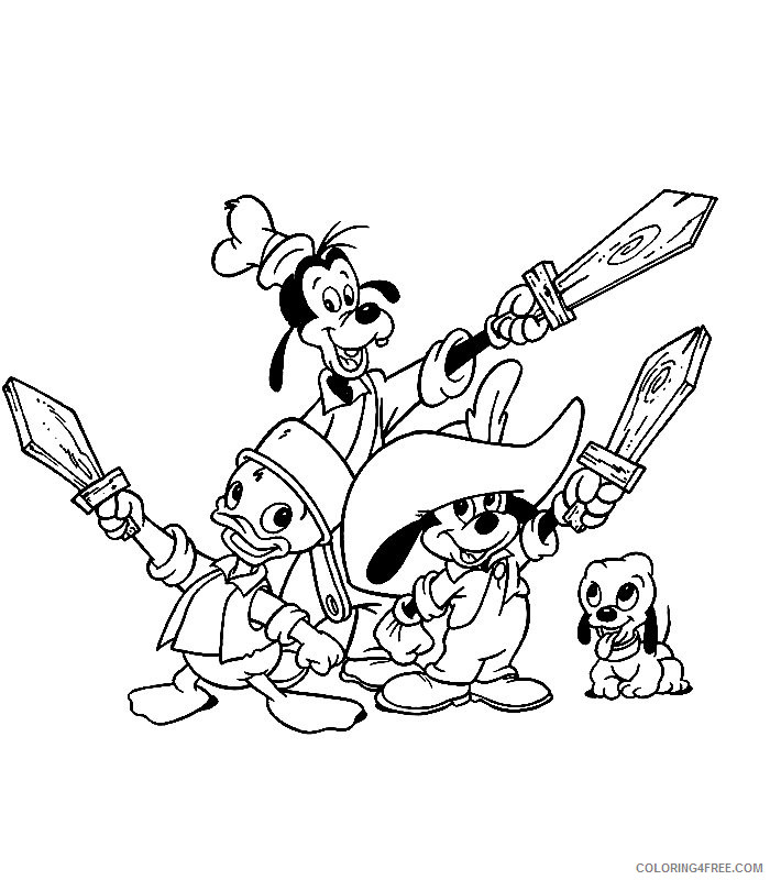 The Three Musketeers Coloring Pages Cartoons the three musketeers 5 Printable 2020 6511 Coloring4free