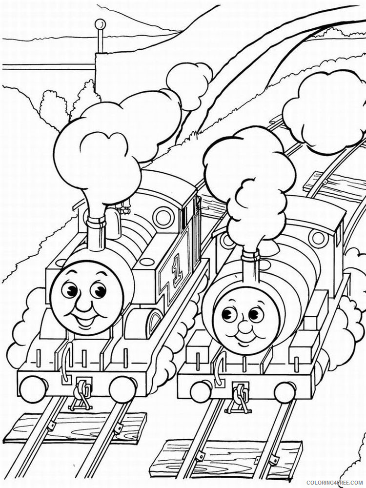 Thomas and Friends Coloring Pages Cartoons Thomas the Train 1 Printable 2020 6553 Coloring4free