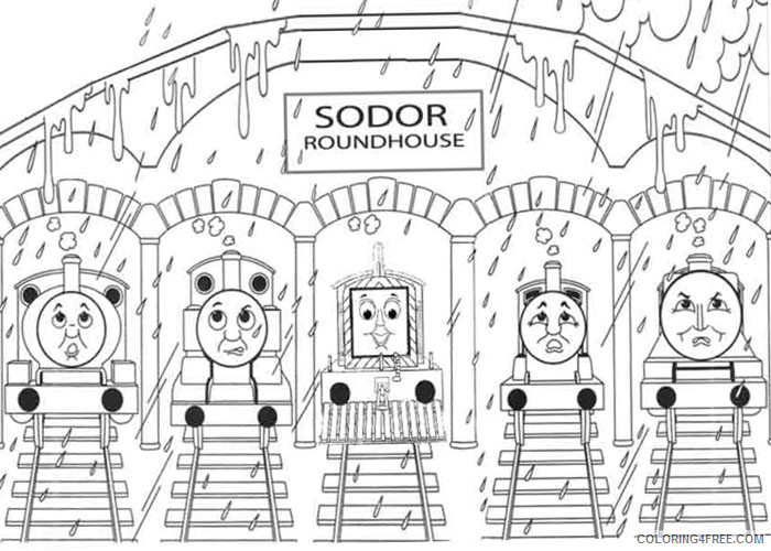 Thomas and Friends Coloring Pages Cartoons Thomas the train and friends Printable 2020 6551 Coloring4free