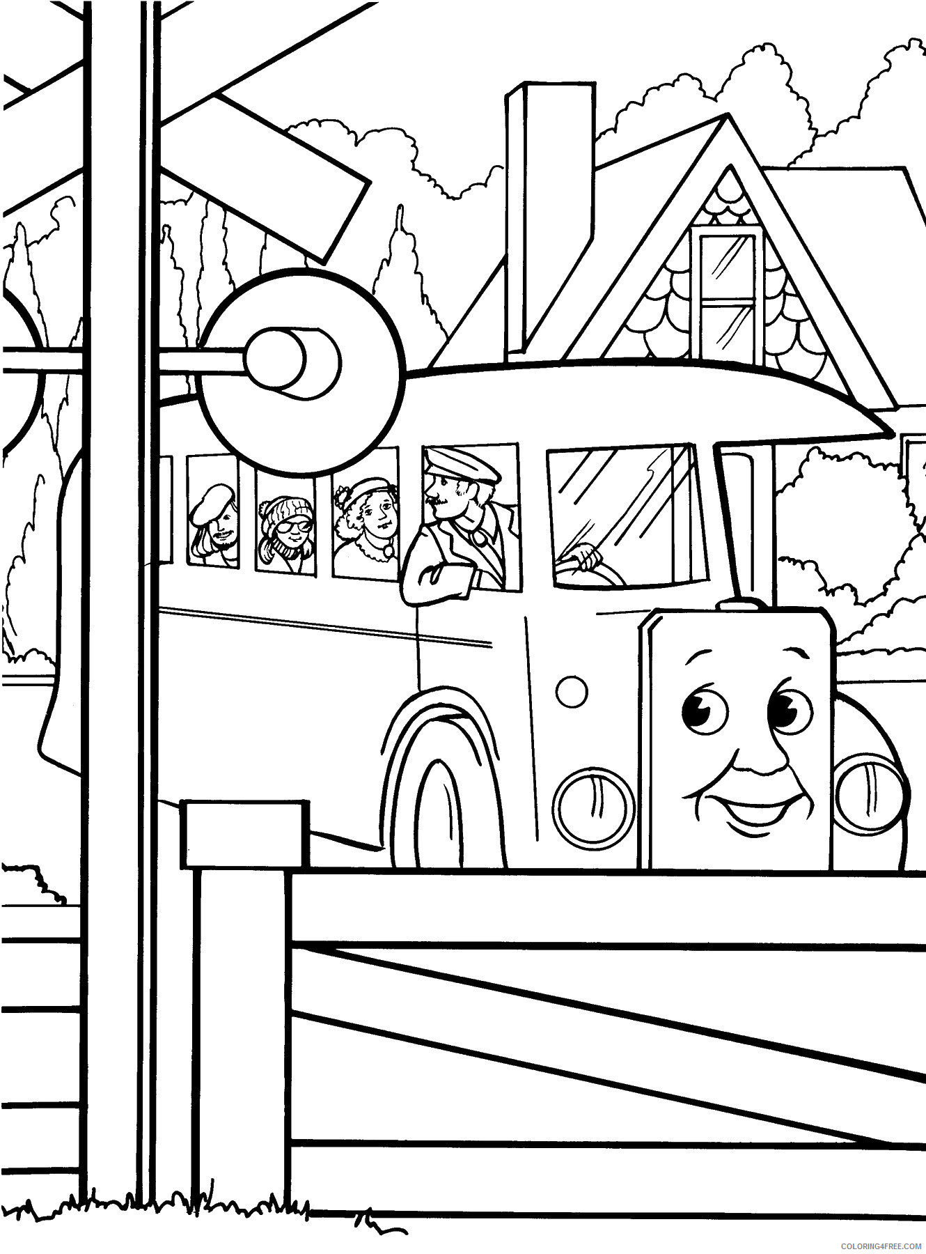 Thomas and Friends Coloring Pages Cartoons thomas_tank_engine_cl14 Printable 2020 6522 Coloring4free