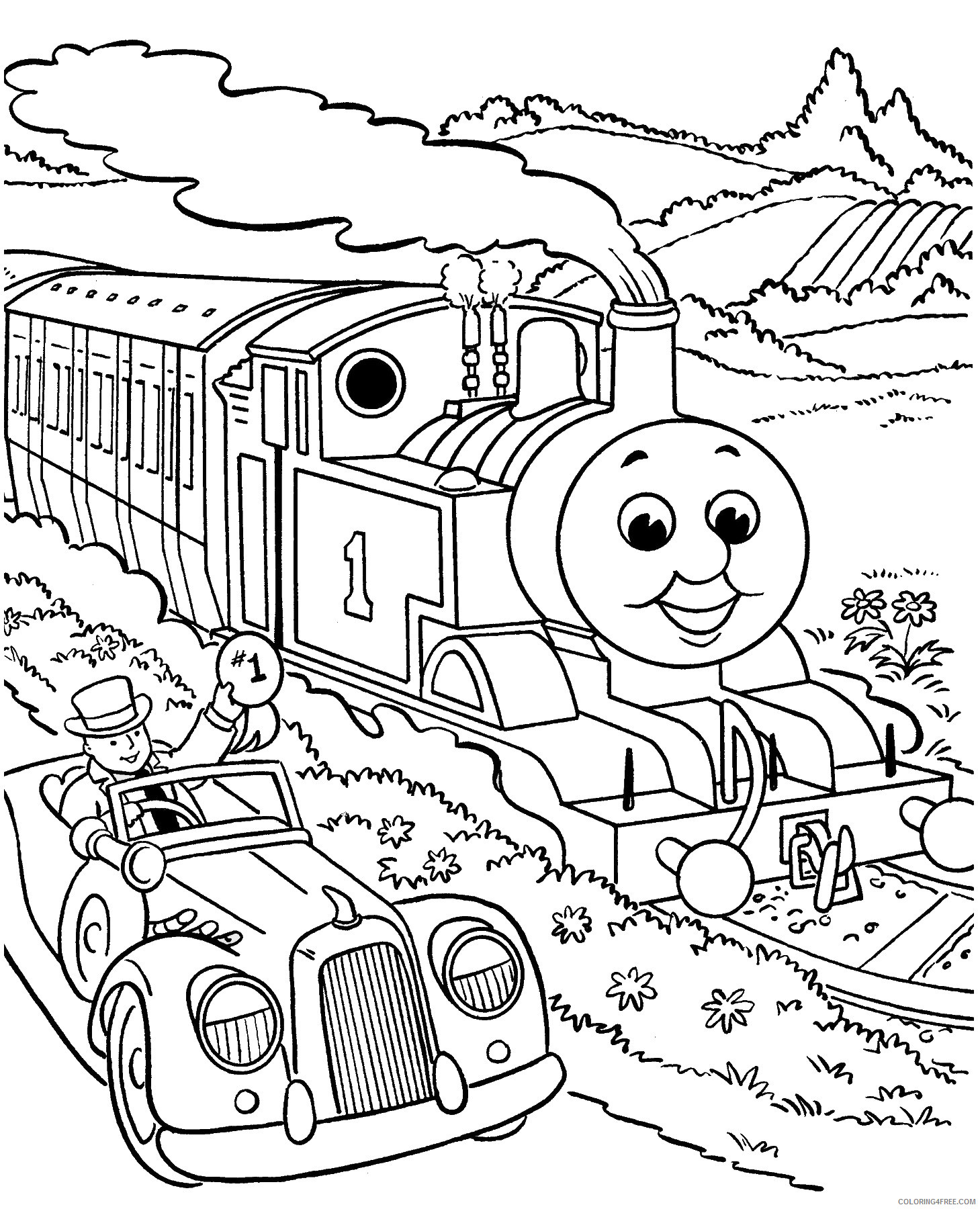 Thomas and Friends Coloring Pages Cartoons thomas_tank_engine_cl18 Printable 2020 6523 Coloring4free
