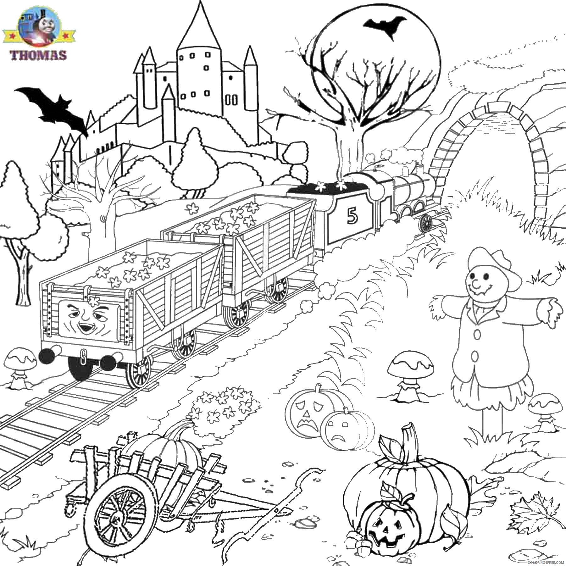 Thomas and Friends Coloring Pages Cartoons thomas_tank_engine_cl22 Printable 2020 6525 Coloring4free