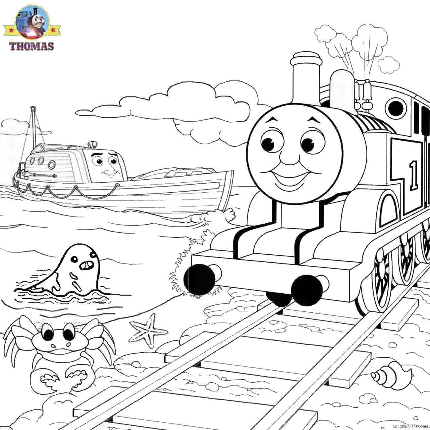 Thomas and Friends Coloring Pages Cartoons thomas_tank_engine_cl30 Printable 2020 6527 Coloring4free
