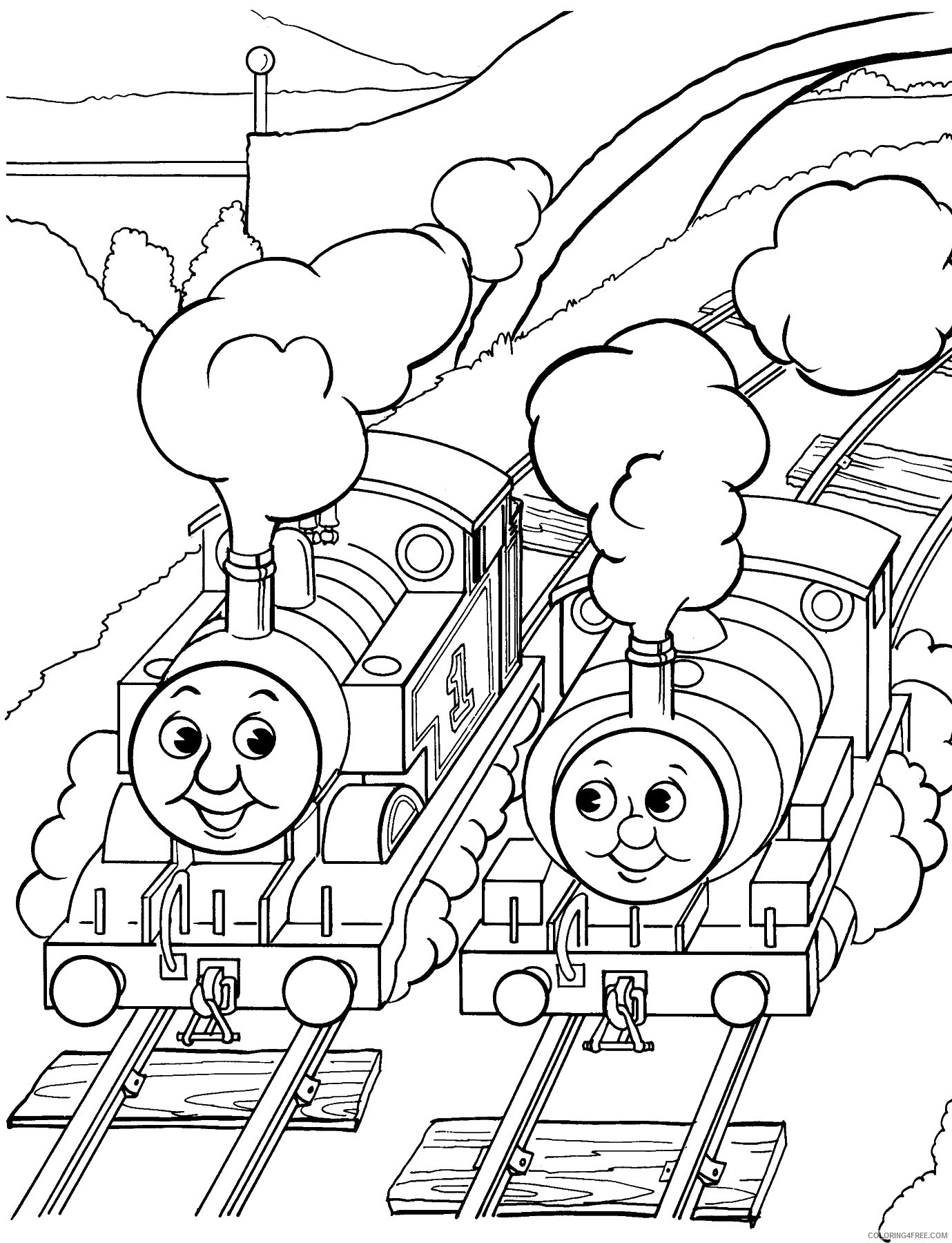 Thomas and Friends Coloring Pages Cartoons thomas_tank_engine_cl35 Printable 2020 6528 Coloring4free