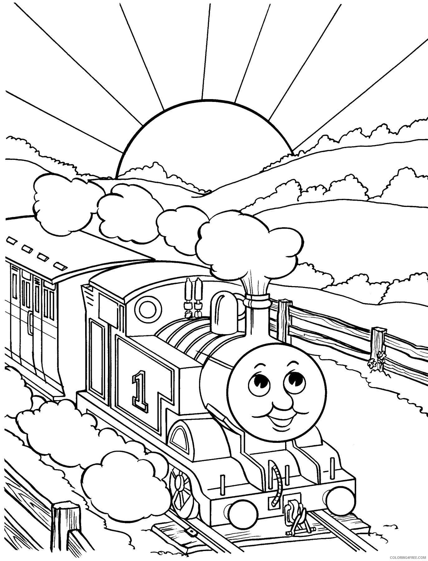Thomas and Friends Coloring Pages Cartoons thomas_tank_engine_cl36 Printable 2020 6529 Coloring4free