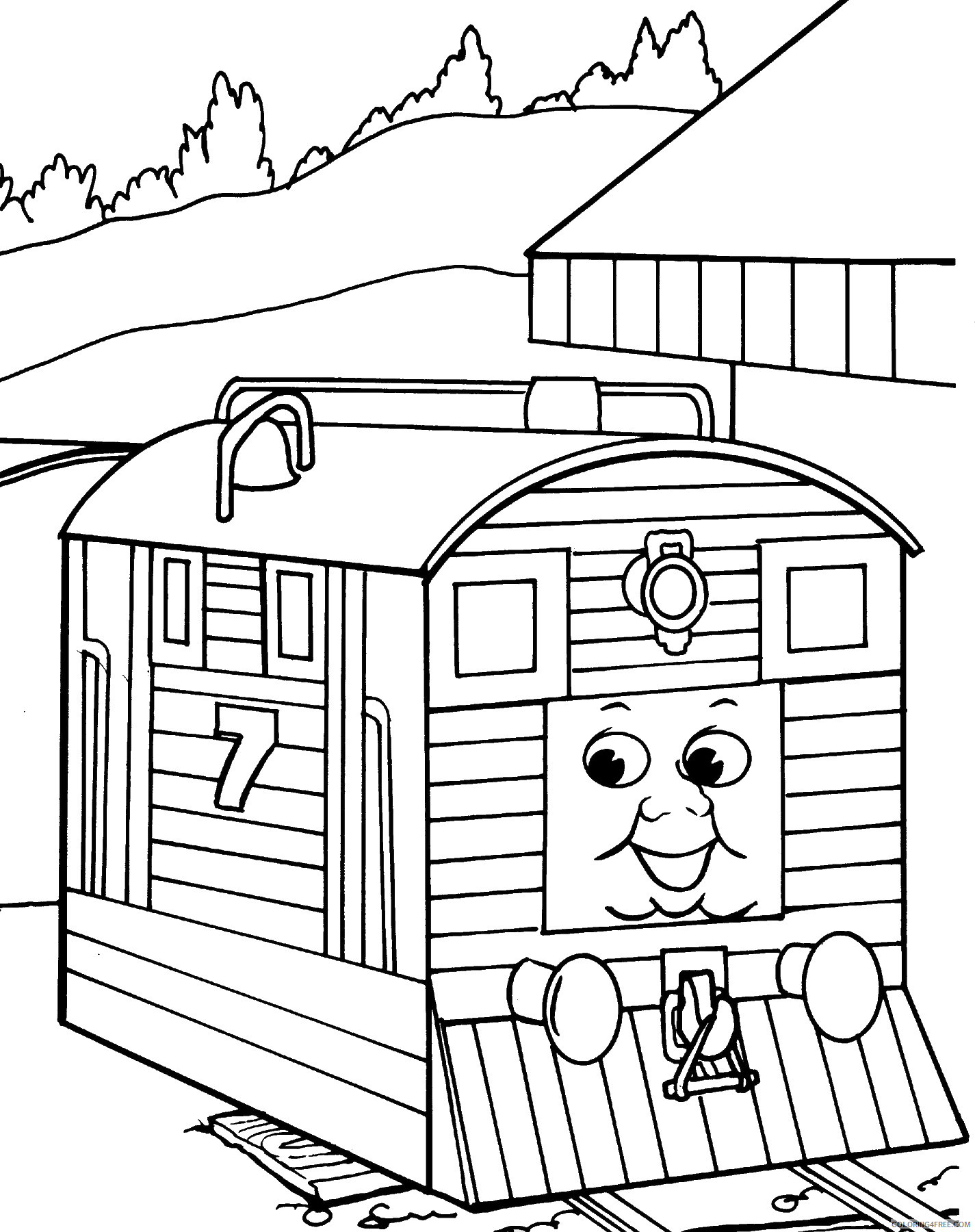 Thomas and Friends Coloring Pages Cartoons thomas_tank_engine_cl43 Printable 2020 6532 Coloring4free