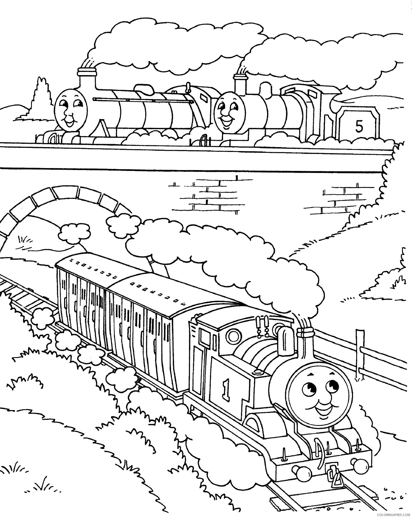 Thomas and Friends Coloring Pages Cartoons thomas_tank_engine_cl44 Printable 2020 6533 Coloring4free