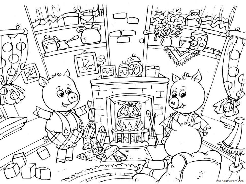 Three Little Pigs Coloring Pages Cartoons three little pigs 10 Printable 2020 6571 Coloring4free