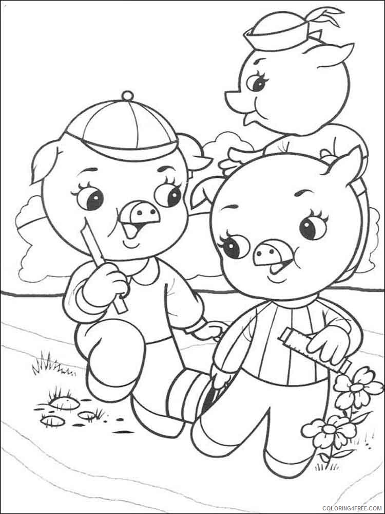 Three Little Pigs Coloring Pages Cartoons three little pigs 11 Printable 2020 6572 Coloring4free