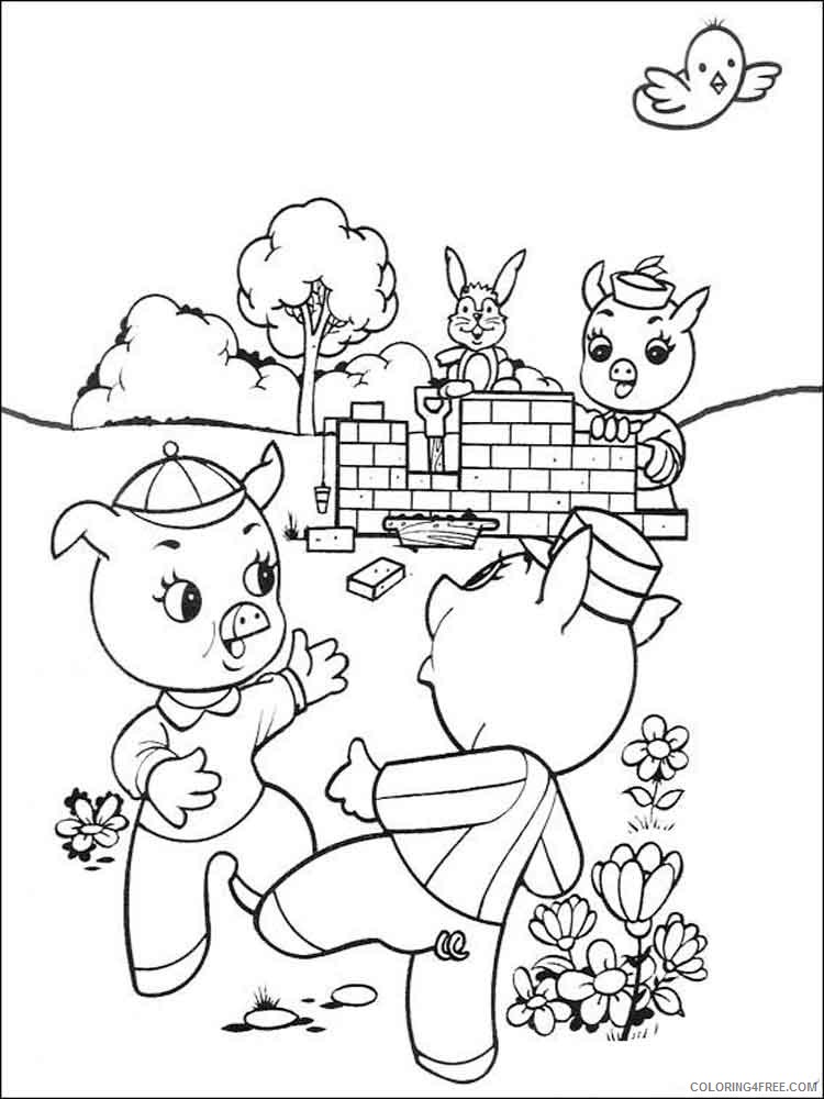 Three Little Pigs Coloring Pages Cartoons three little pigs 12 Printable 2020 6573 Coloring4free