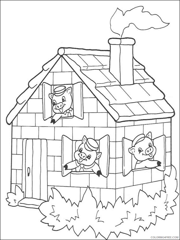 Three Little Pigs Coloring Pages Cartoons three little pigs 13 Printable 2020 6574 Coloring4free
