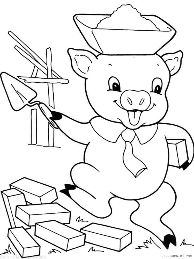 Three Little Pigs Coloring Pages Cartoons three little pigs 16 Printable 2020 6577 Coloring4free