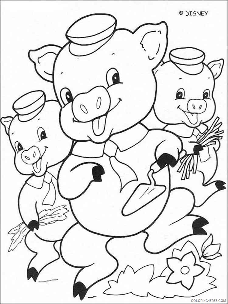 Three Little Pigs Coloring Pages Cartoons three little pigs 2 Printable 2020 6579 Coloring4free