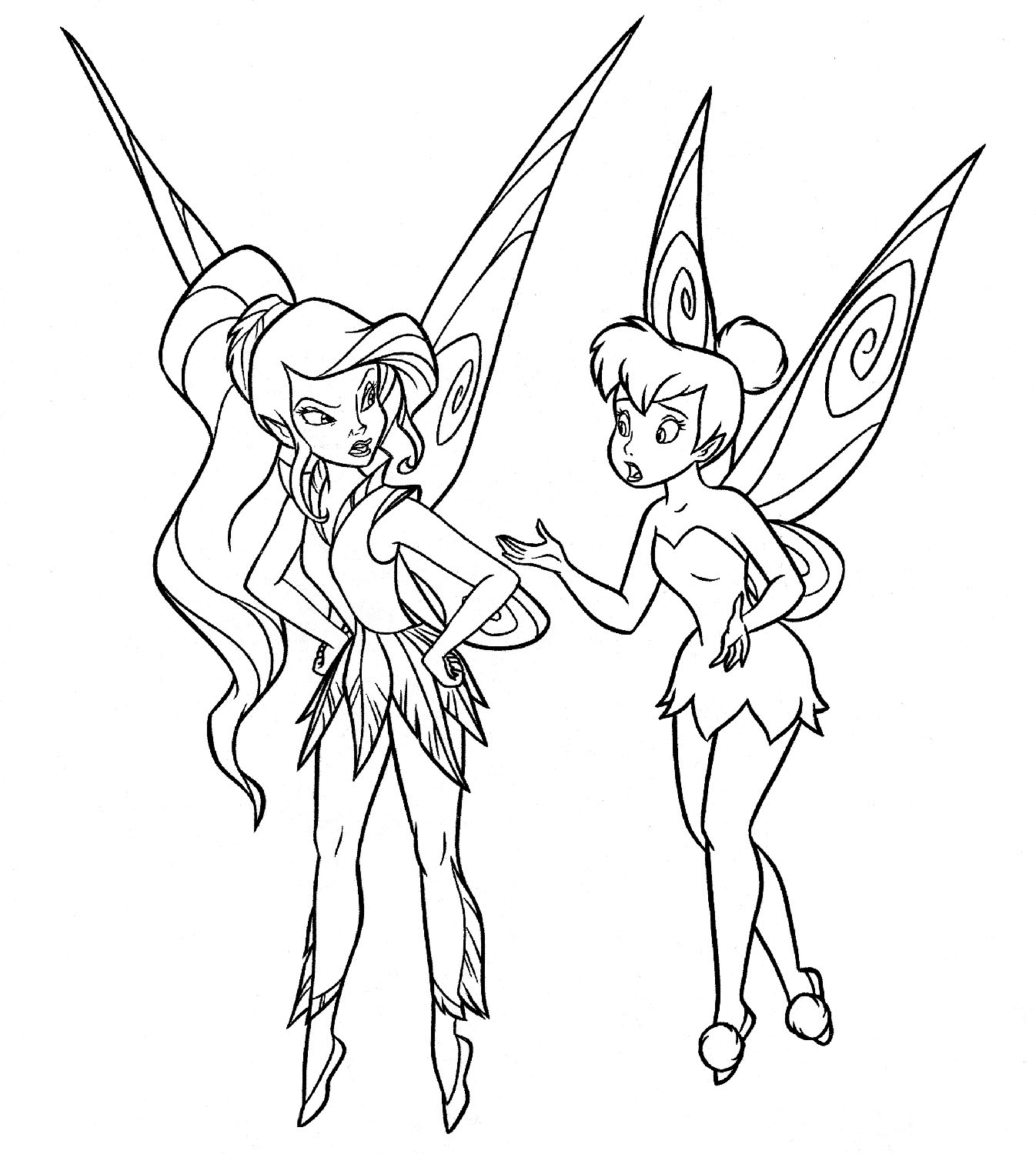 Tinker Bell Coloring Pages Cartoons Baby Tinkerbell Printable 2020 6597 Coloring4free