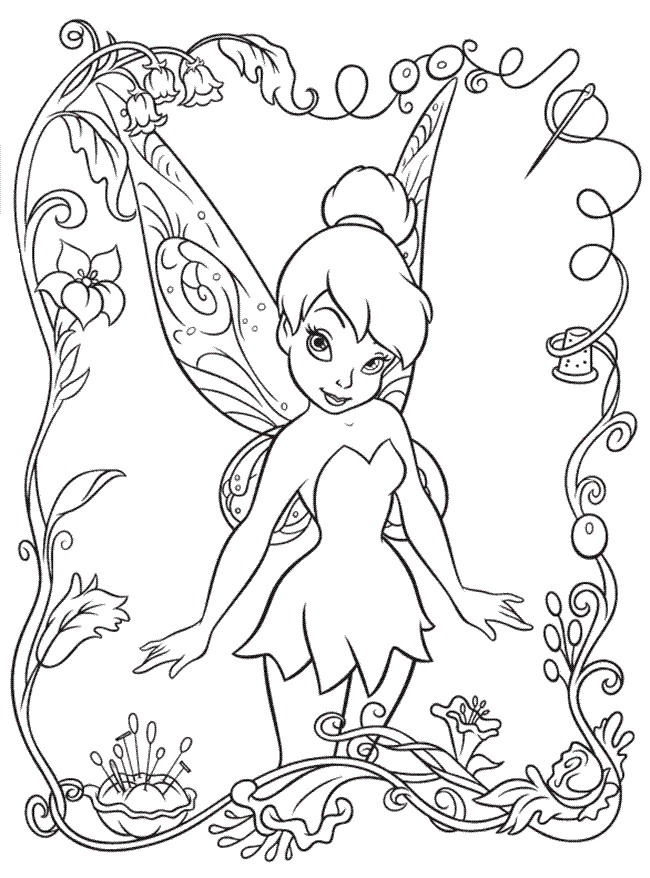 Tinker Bell Coloring Pages Cartoons Disney Tinkerbell Printable 2020 6601 Coloring4free
