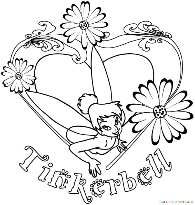 Tinker Bell Coloring Pages Cartoons Free Tinkerbell Printable 2020 6603 Coloring4free