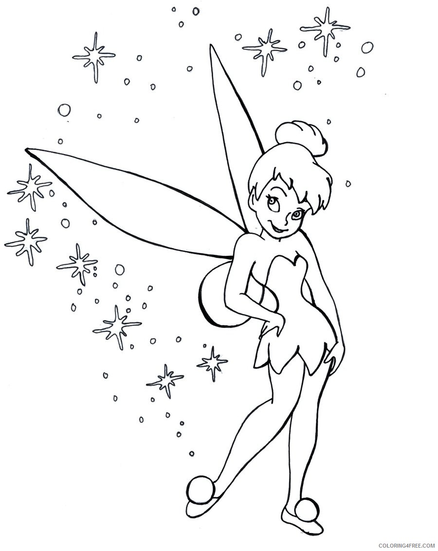 Tinker Bell Coloring Pages Cartoons Tinkerbell Disney Printable 2020 6674 Coloring4free