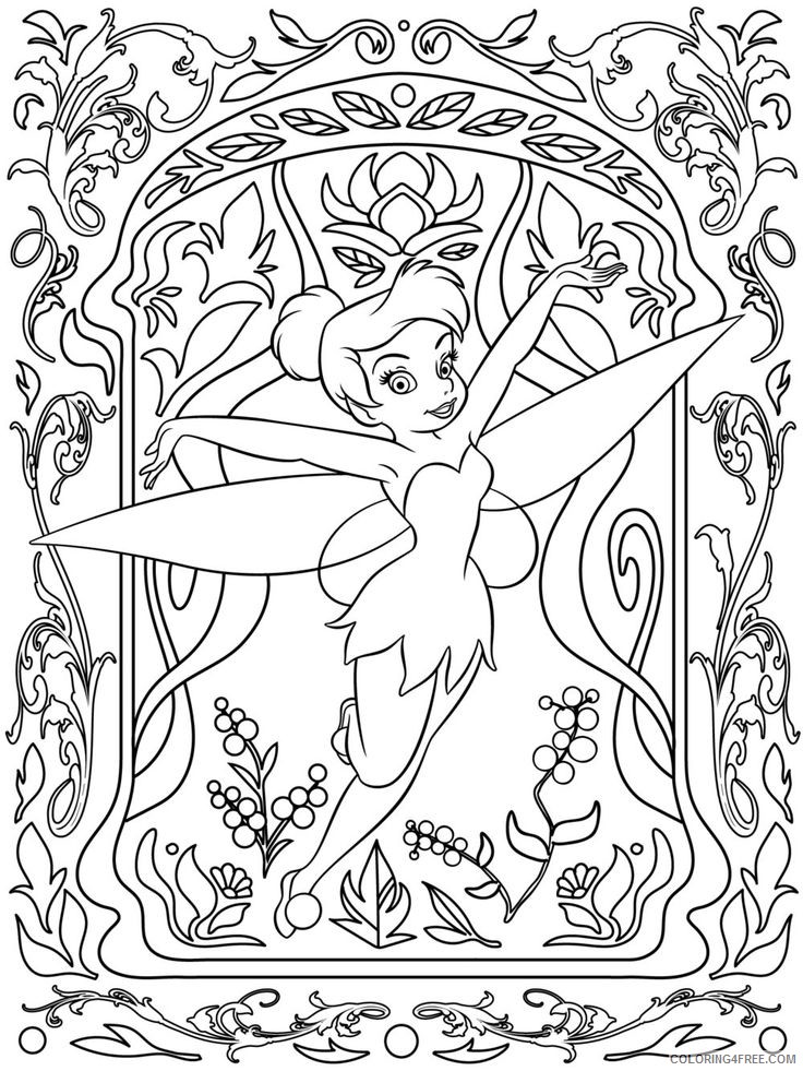 Tinker Bell Coloring Pages Cartoons Tinkerbell Disney for Adults Printable 2020 6687 Coloring4free