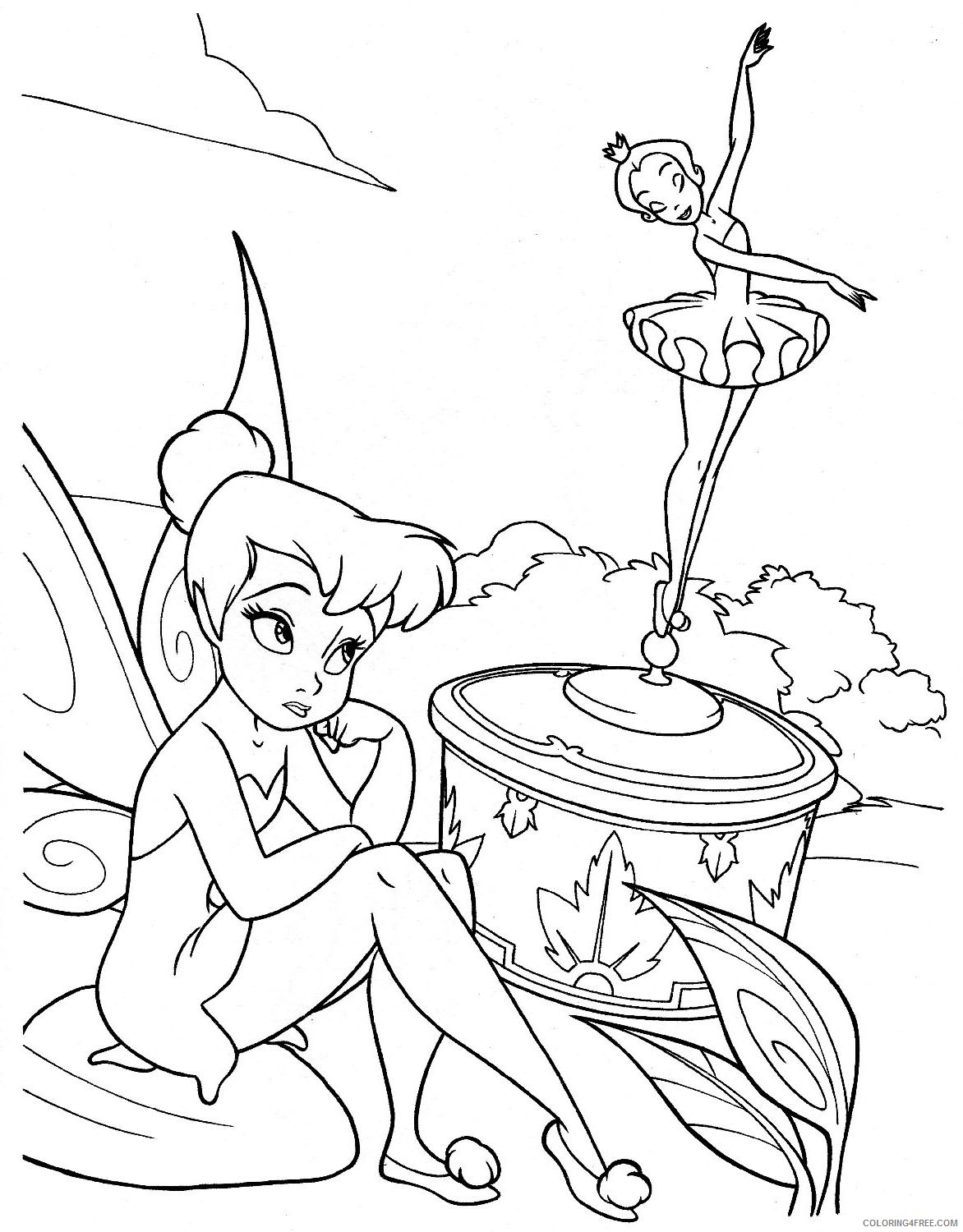 Tinker Bell Coloring Pages Cartoons Tinkerbell Free Printable 2020 6678 Coloring4free