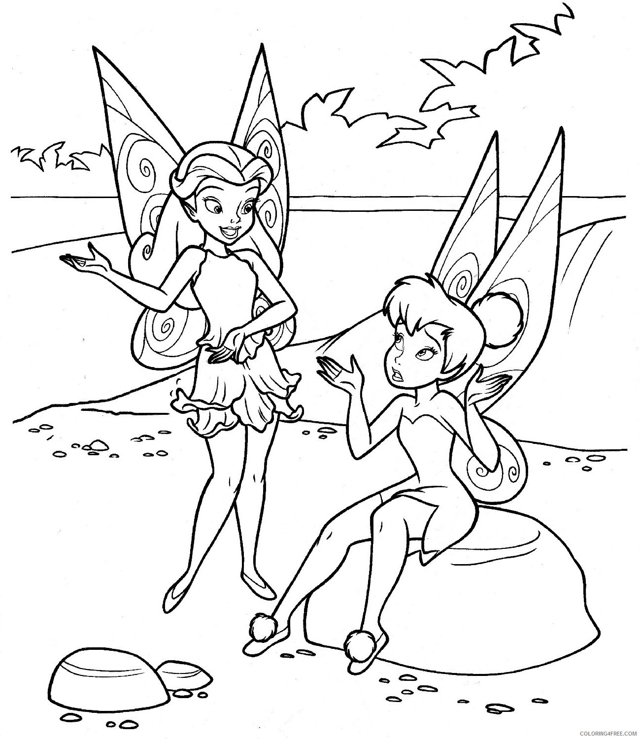 Tinker Bell Coloring Pages Cartoons Tinkerbell Printable 2020 6600 Coloring4free