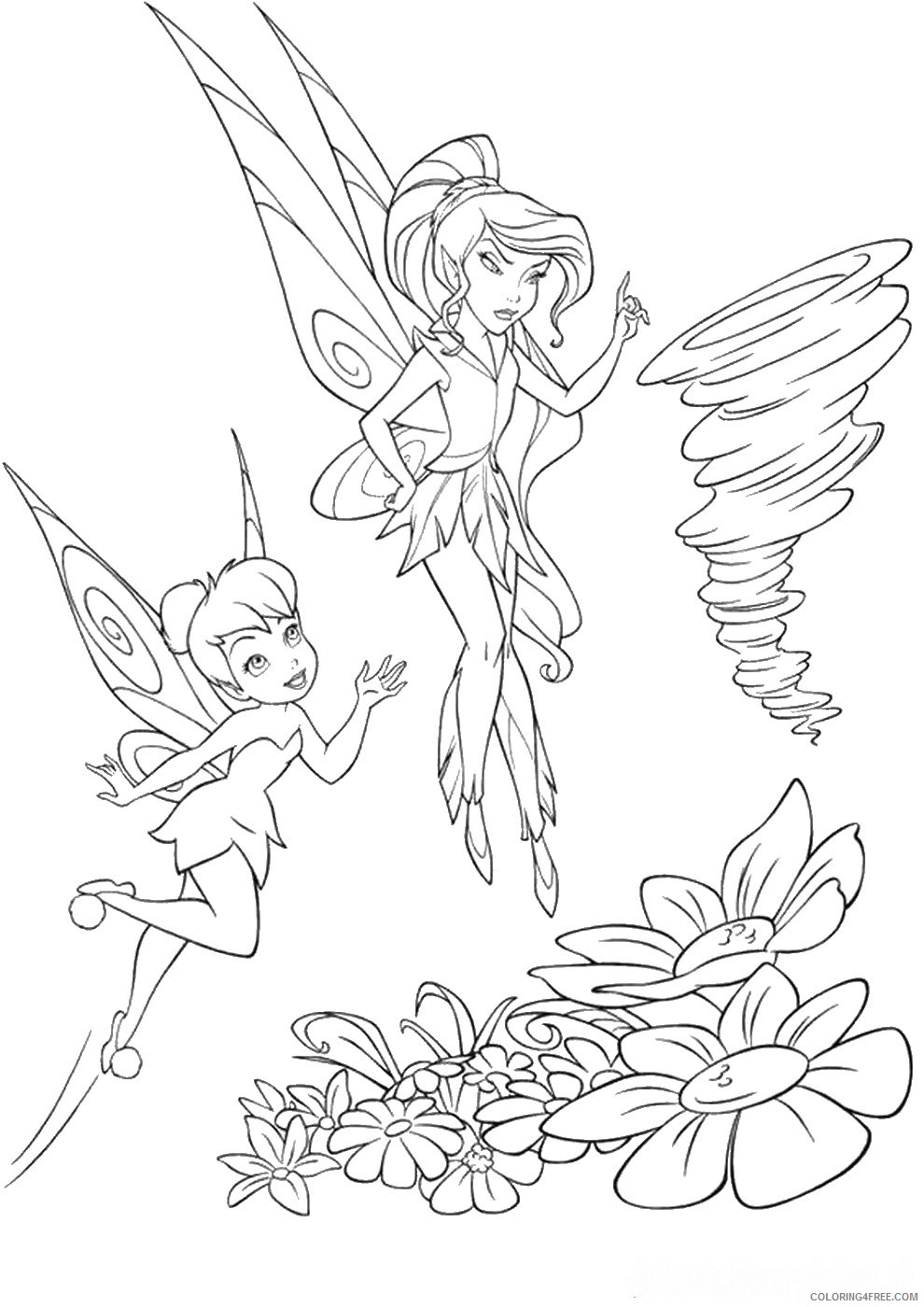 Tinker Bell Coloring Pages Cartoons tinkerbell_cl_09 Printable 2020 6616 Coloring4free