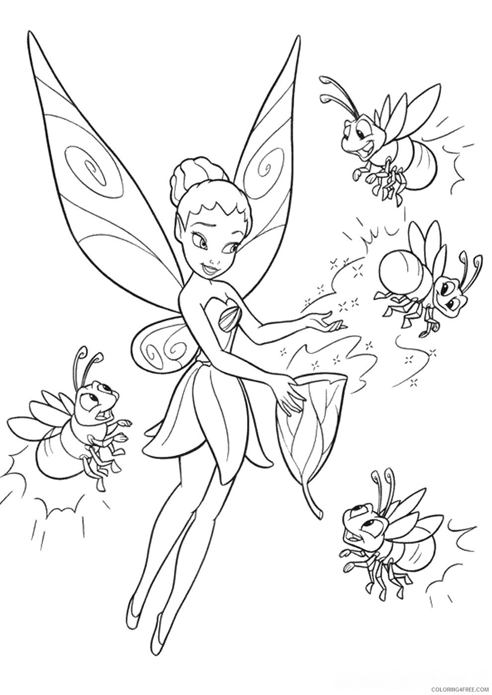 Tinker Bell Coloring Pages Cartoons tinkerbell_cl_20 Printable 2020 6627 Coloring4free