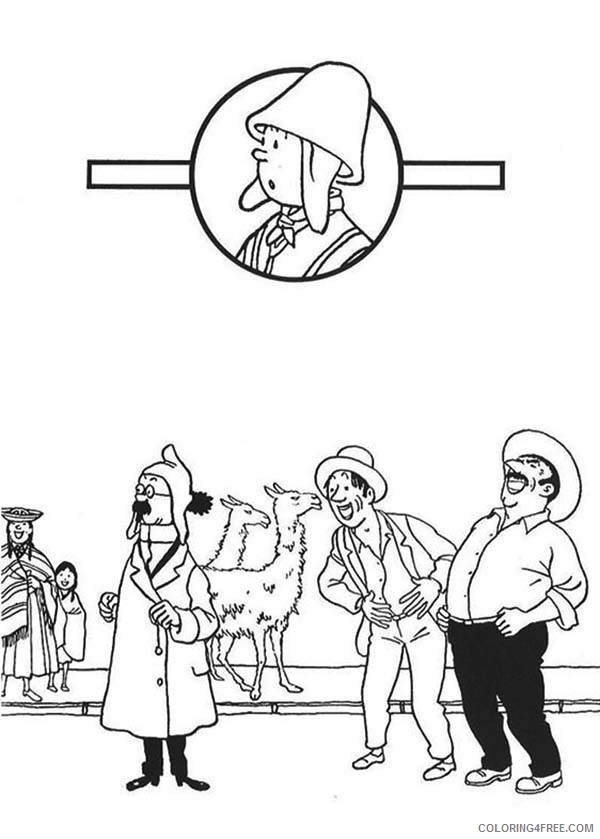 Tintin Coloring Pages Cartoons Professor Calculus Waiting for Tintin in the Adventures of Tintin Printable 2020 6692 Coloring4free