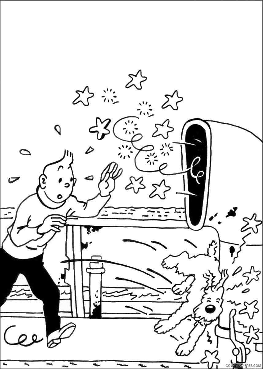 Tintin Coloring Pages Cartoons tintin_cl_04 Printable 2020 6699 Coloring4free
