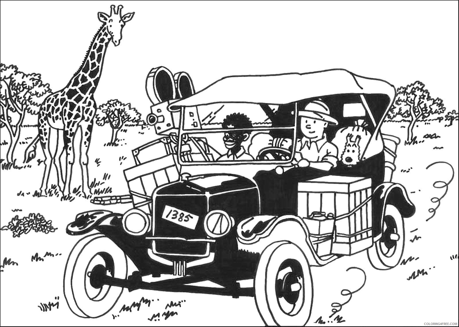 Tintin Coloring Pages Cartoons tintin_cl_11 Printable 2020 6706 Coloring4free