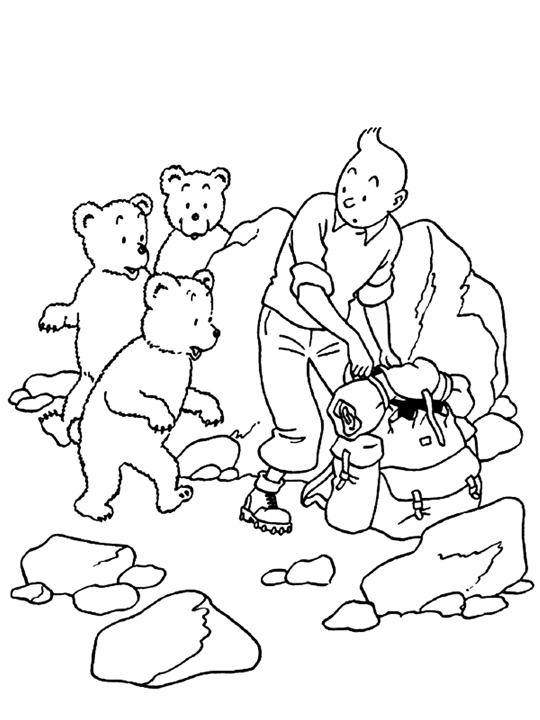 Tintin Coloring Pages Cartoons tintin_cl_15 Printable 2020 6710 Coloring4free