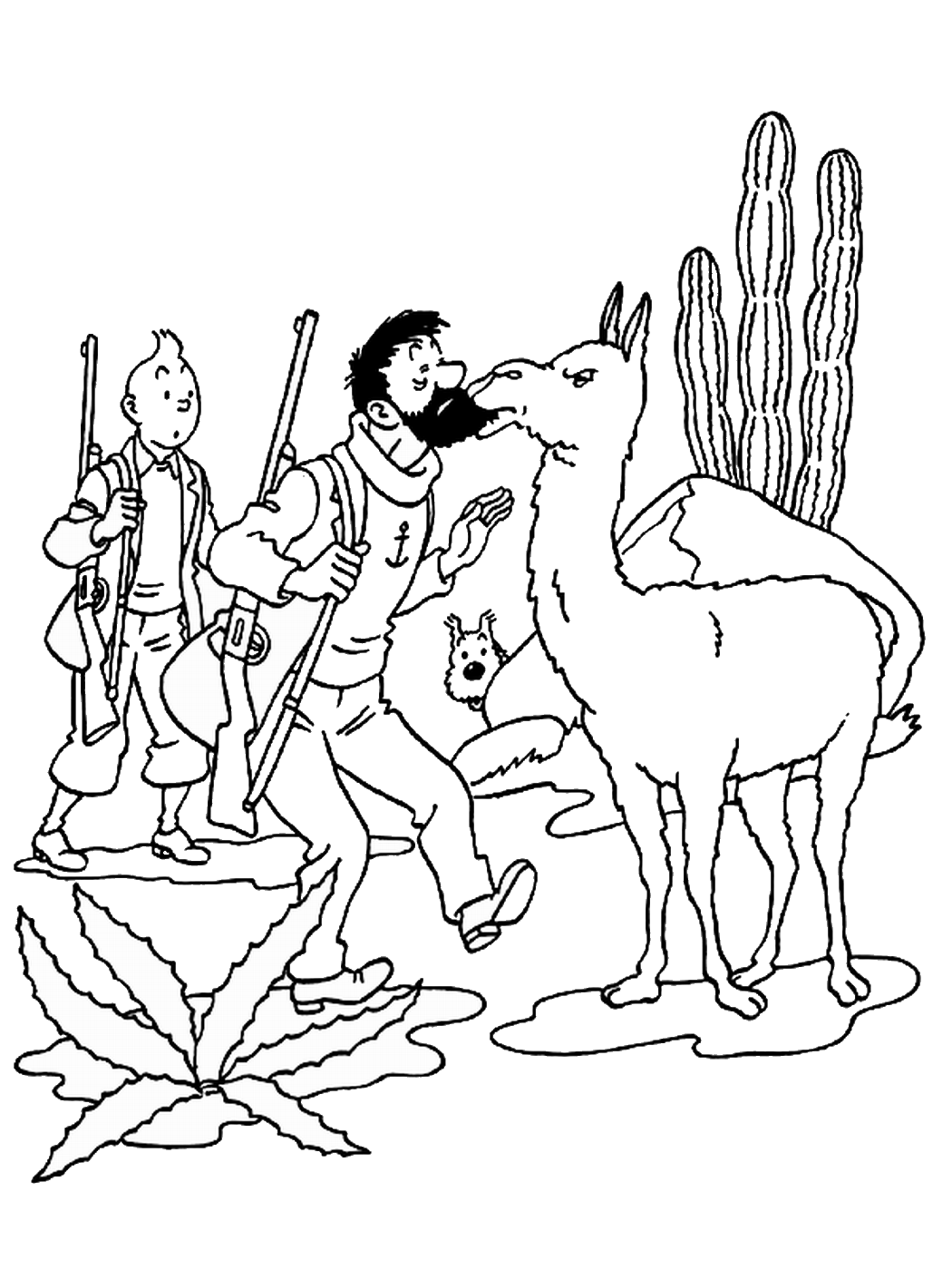 Tintin Coloring Pages Cartoons tintin_cl_18 Printable 2020 6713 Coloring4free