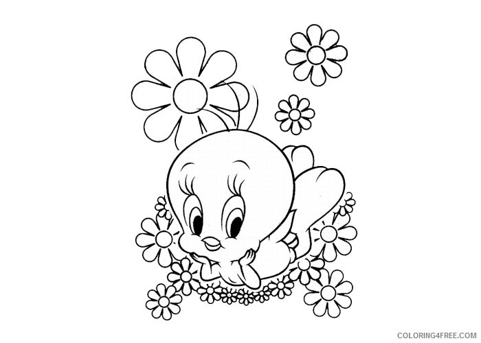 Tweety Bird Coloring Pages Cartoons Baby Tweety Printable 2020 6748 Coloring4free Coloring4free Com