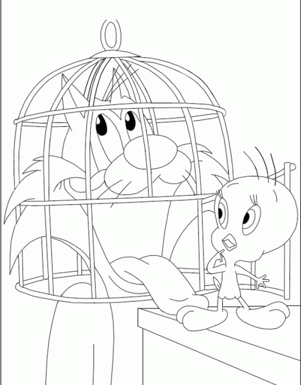 Tweety Bird Coloring Pages Cartoons Free Tweety Bird Printable 2020 6764 Coloring4free