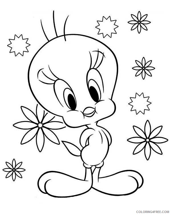 Tweety Bird Coloring Pages Cartoons Tweety Bird Pictures to Printable 2020 6781 Coloring4free