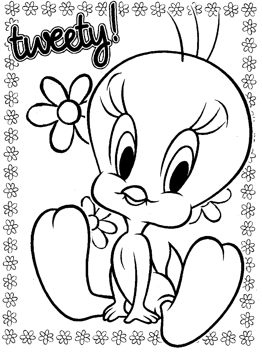 Tweety Bird Coloring Pages Cartoons Tweety to Print Out Printable 2020 6799 Coloring4free