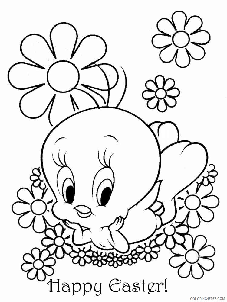 Tweety Bird Coloring Pages Cartoons cute tweety bird 13 Printable 2020 6752 Coloring4free