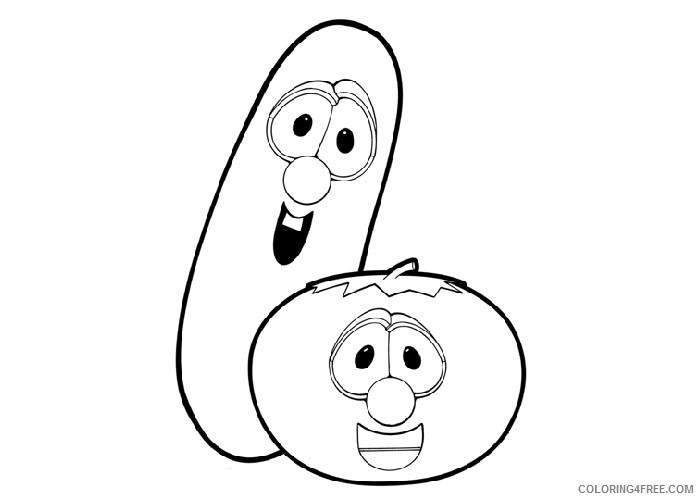 VeggieTales Coloring Pages Cartoons Veggie Tales Bob and Larry Printable 2020 6849 Coloring4free