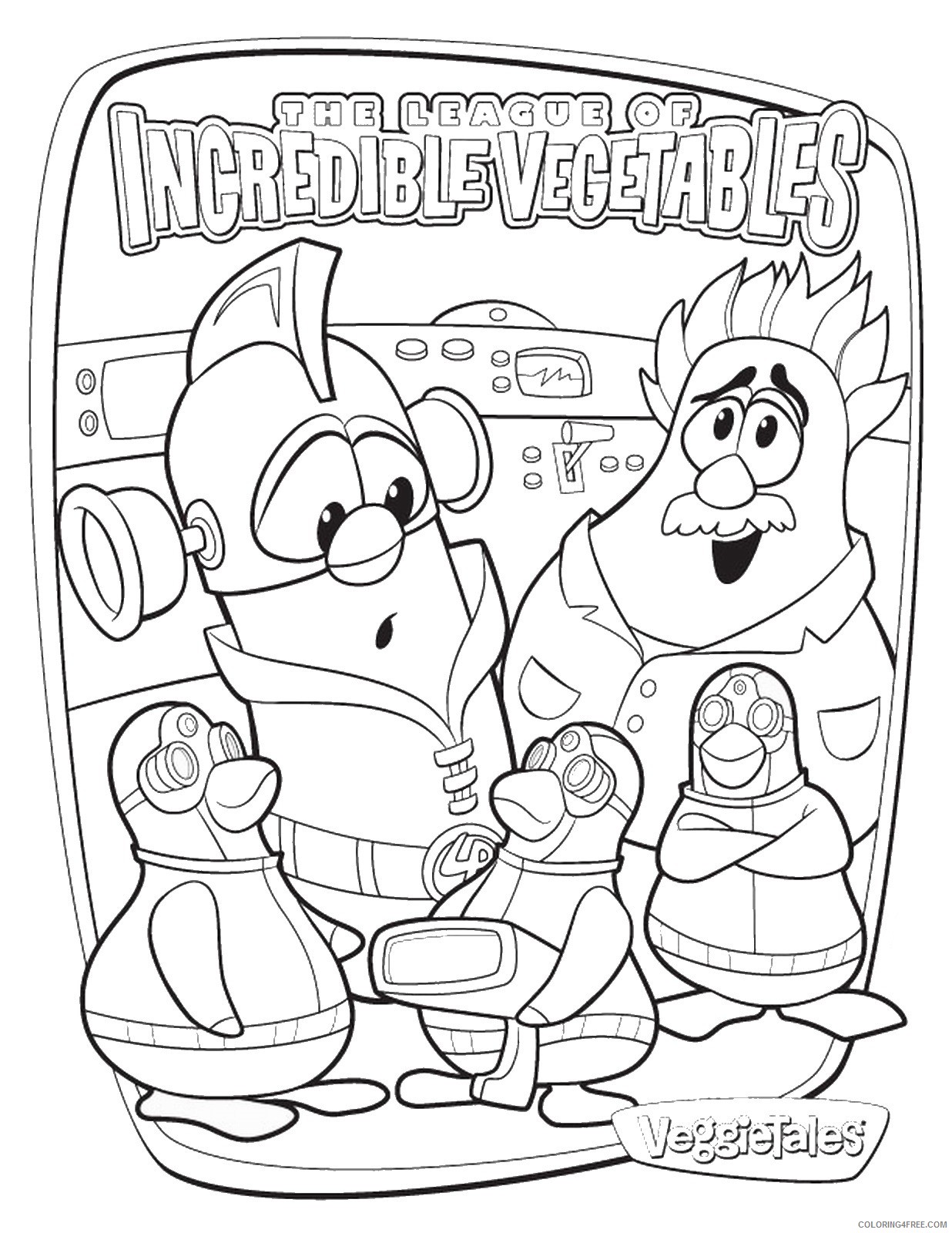 VeggieTales Coloring Pages Cartoons Veggie Tales Sheets Free Printable 2020 6864 Coloring4free