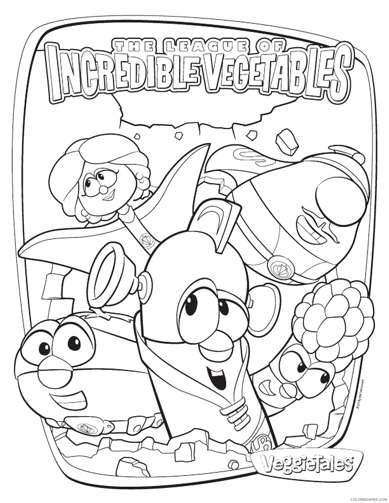 VeggieTales Coloring Pages Cartoons veggie_tales_cl_10 Printable 2020 6822 Coloring4free