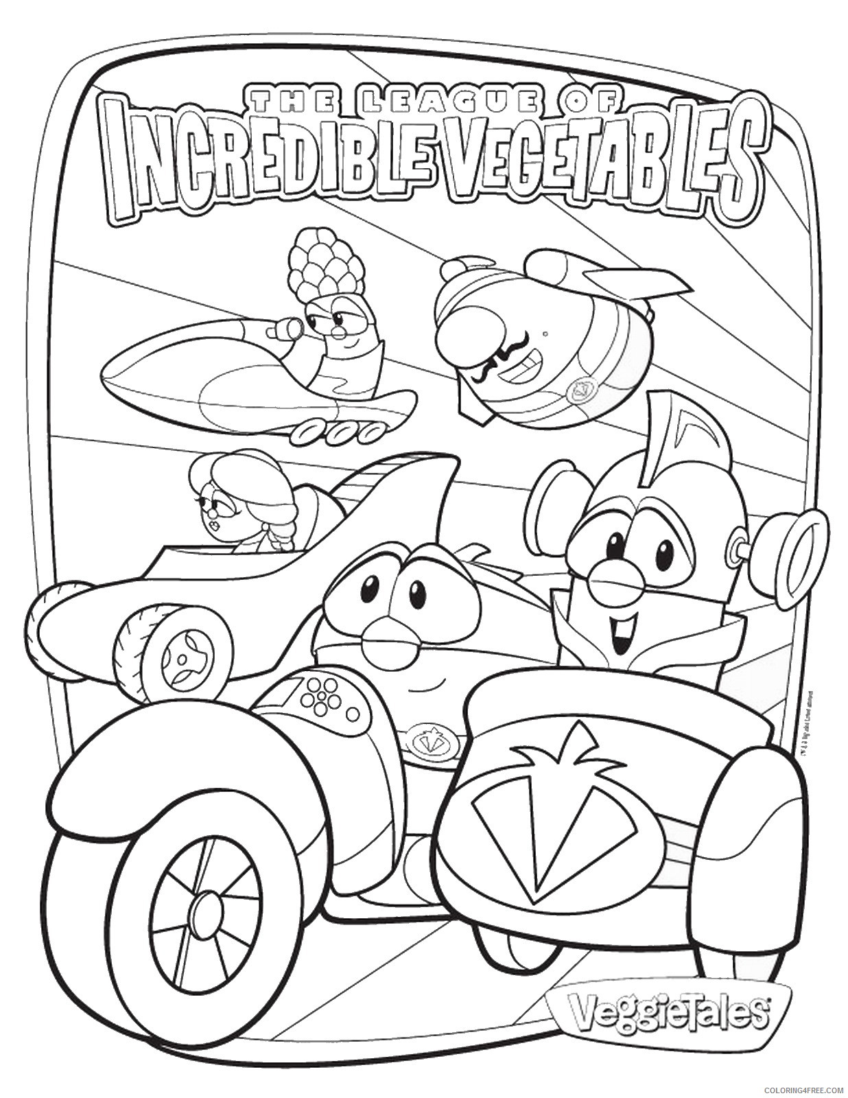VeggieTales Coloring Pages Cartoons veggie_tales_cl_12 Printable 2020 6824 Coloring4free